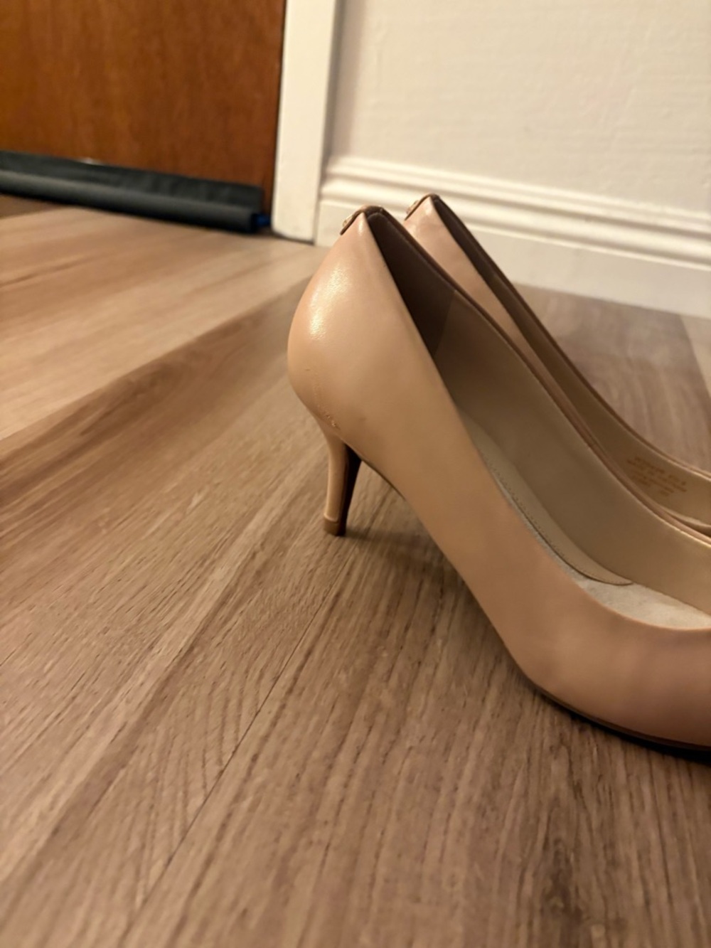 Cole Haan Tan Pointed-Toe Leather Pumps - Picture 2 of 5